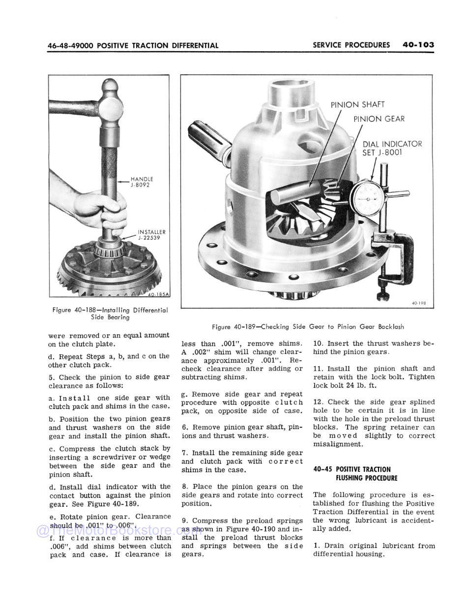 1967 Buick Chassis Service Manual (All Series) Sample Page 1 -Differential Service Procedures