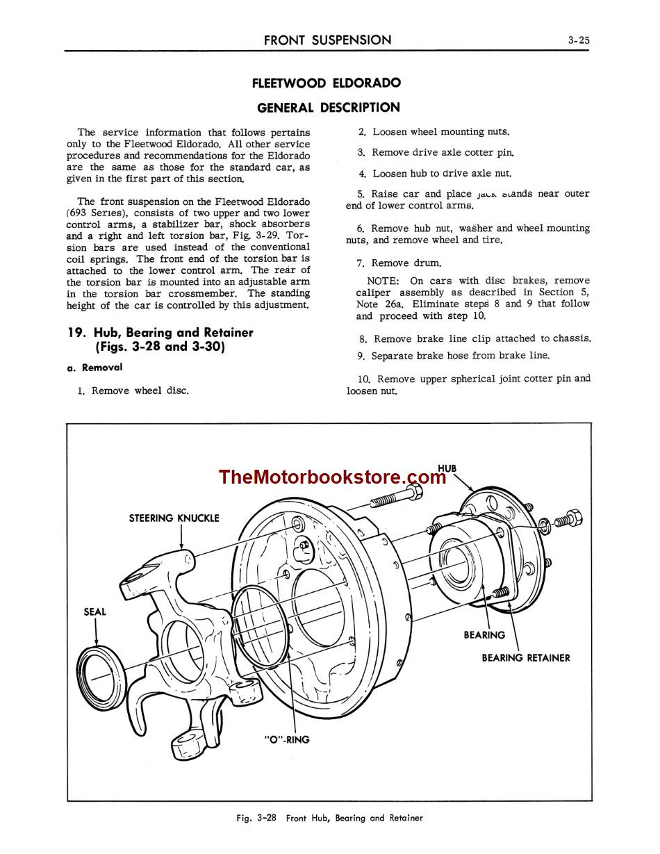 1967 Cadillac Shop Manual Sample Page - Front Suspension