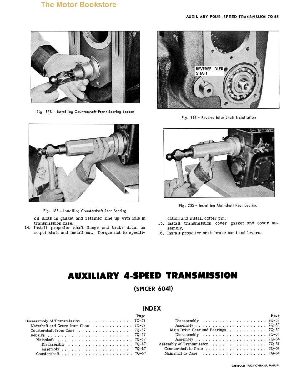 1967 Chevrolet Truck Chassis Overhaul Manual Sample Page - Transmission