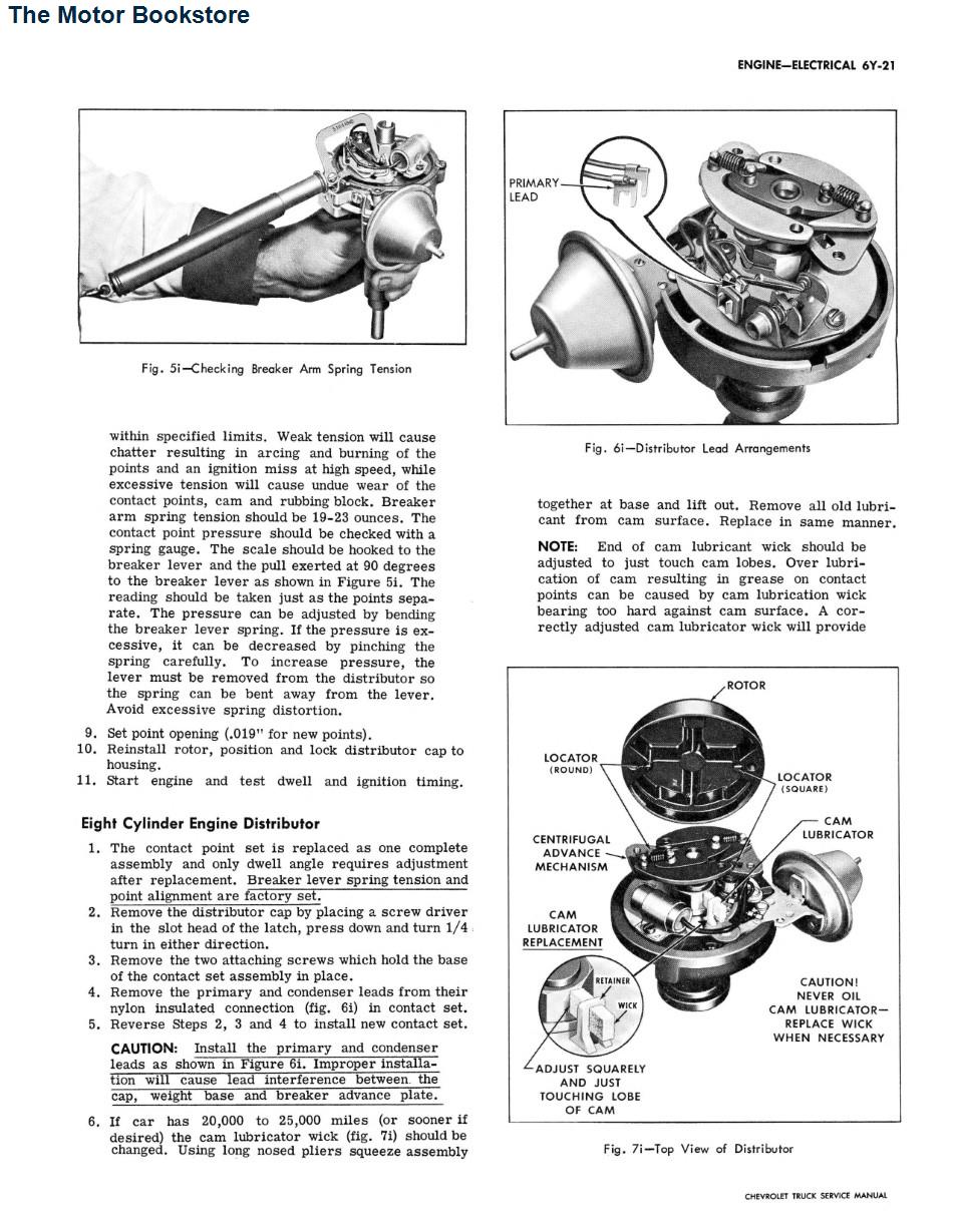 1967 Chevrolet Truck Chassis Service Shop Manual Sample Page - Engine-Electrical