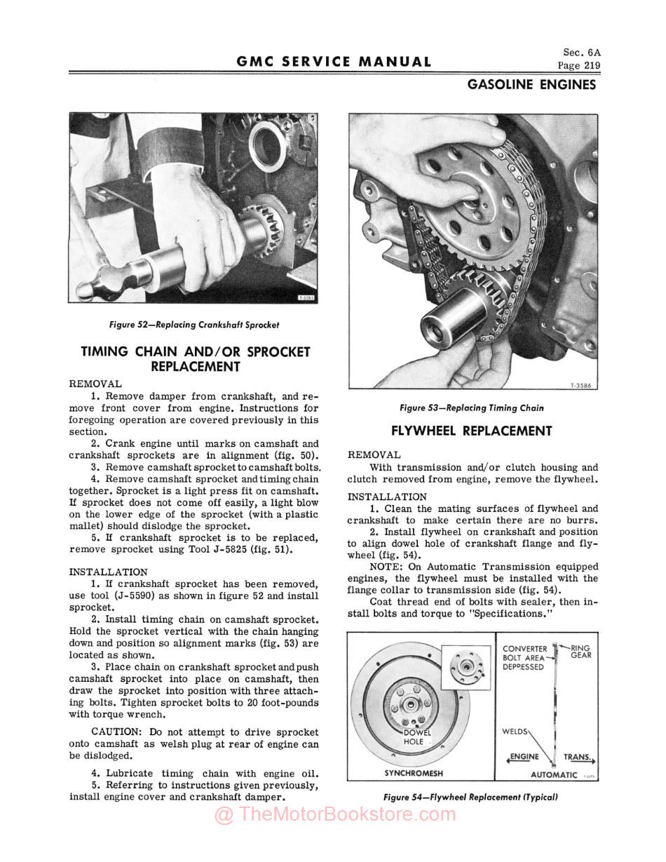 1967 GMC Truck 1500-3500 Service Manual - Sample Page - Gasoline Engines