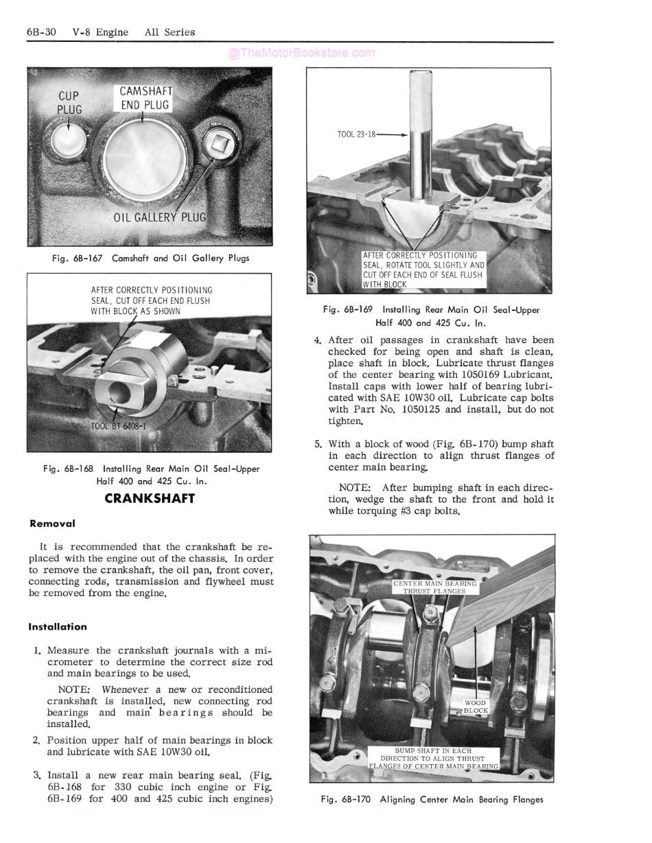 1967 Oldsmobile Chassis Service Manual Sample Page - V-8 Engine Section