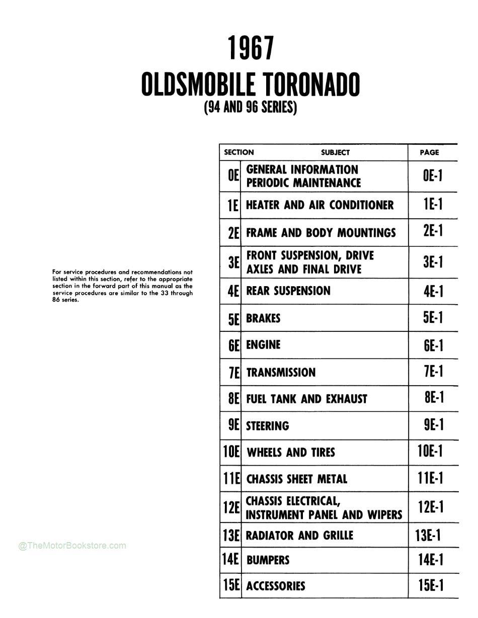 1967 Oldsmobile Shop Manual - Volume 2 1967 Oldsmobile Shop Manual - Volume 2