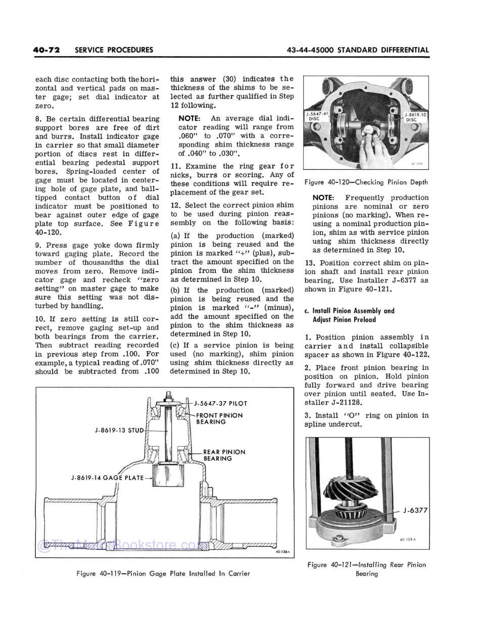 1968 Buick Chassis Service Manual (All Series) Sample Page 1 -Differential Service Procedures