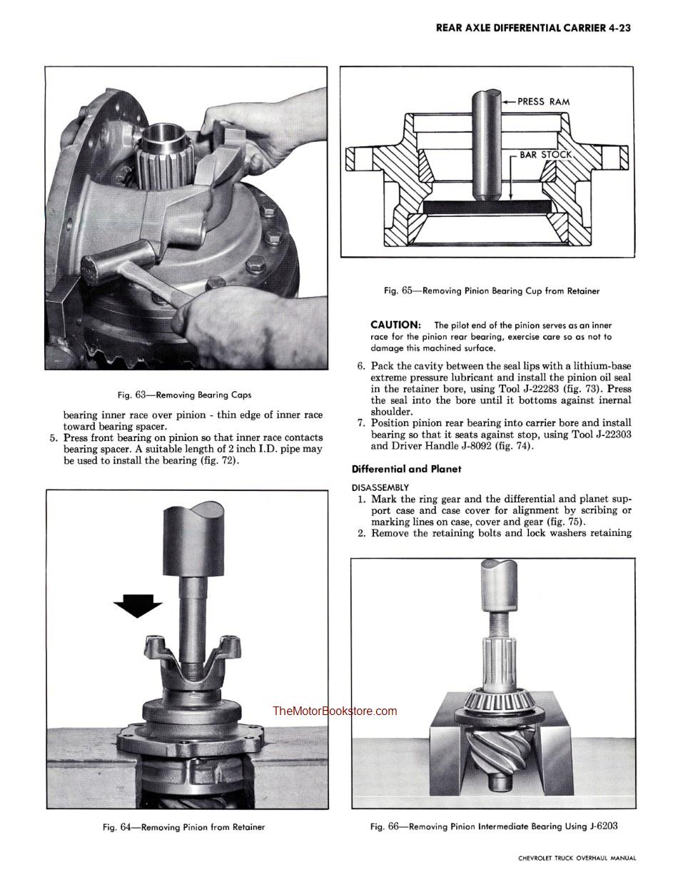 1968 Chevrolet Truck Chassis Overhaul Manual Sample Page - Rear Axle