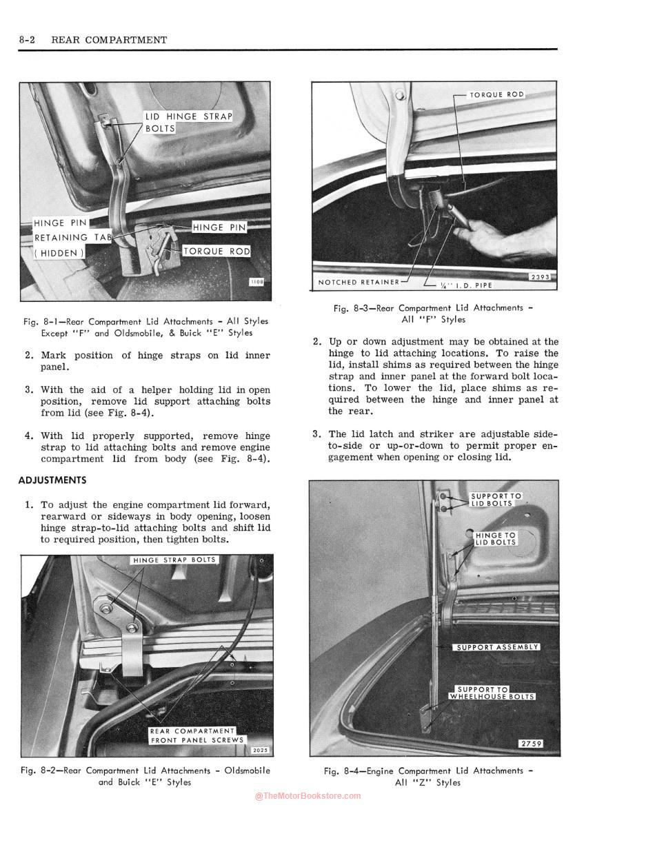 1968 Fisher Body Shop Manual Sample Page - Rear Section