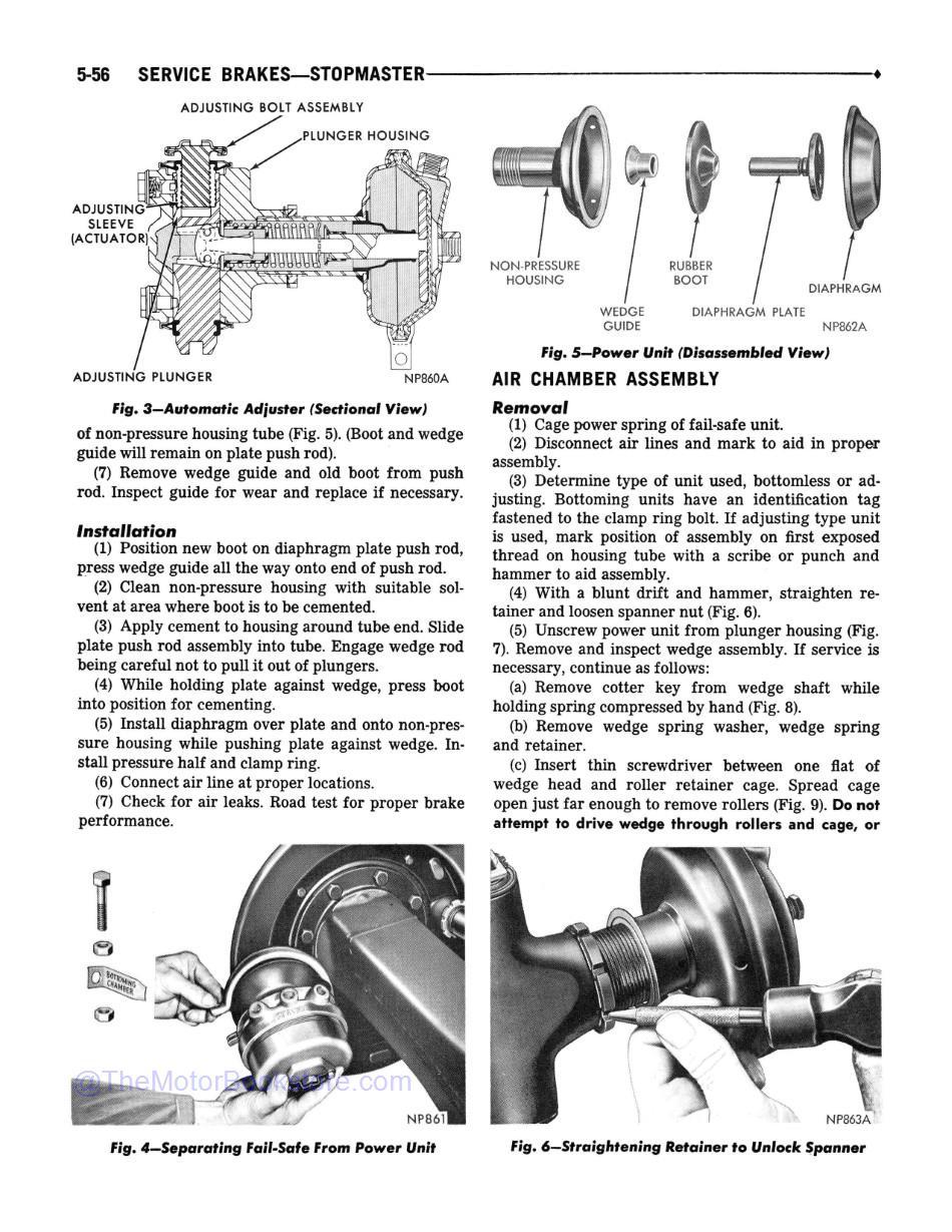 1969 - 1971 Dodge Truck 100-800 Shop Manual  Sample Page 1 - Stopmaster Brakes Overhaul