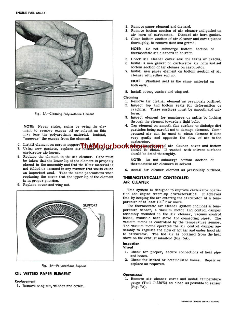 1969 Chevrolet Car Shop Manual Sample Page - Engine Fuel