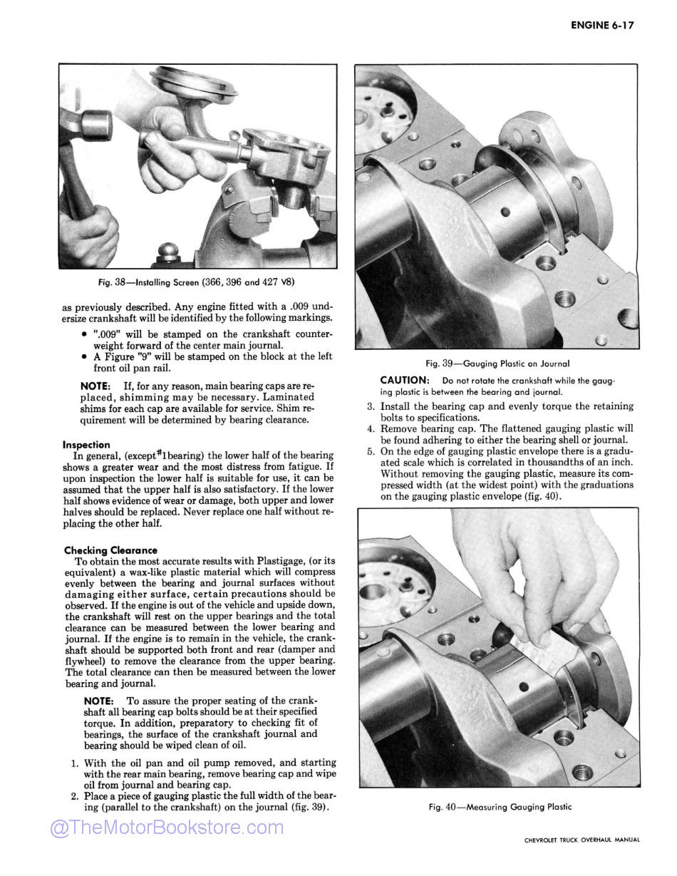 1969 Chevrolet Truck Overhaul Manual Sample Page  - Enginet