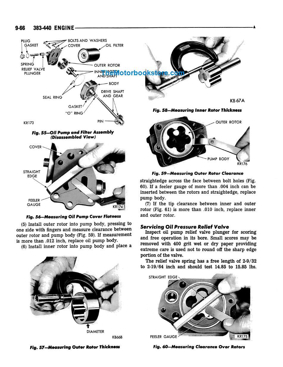 1969 Plymouth Shop Manual Sample Page - Engine