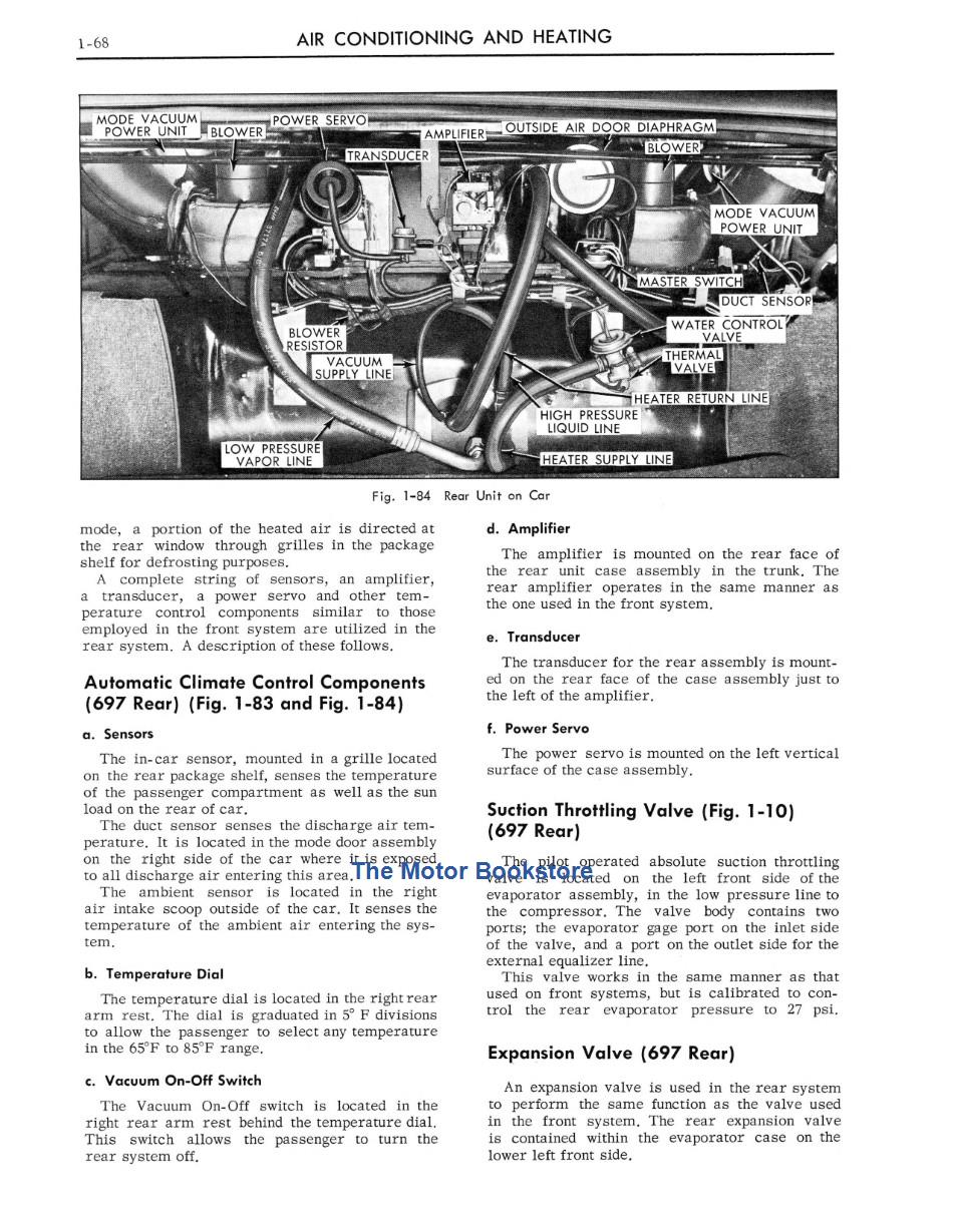 1970 Cadillac Shop Manual Sample Page - Air Conditioning and Heating