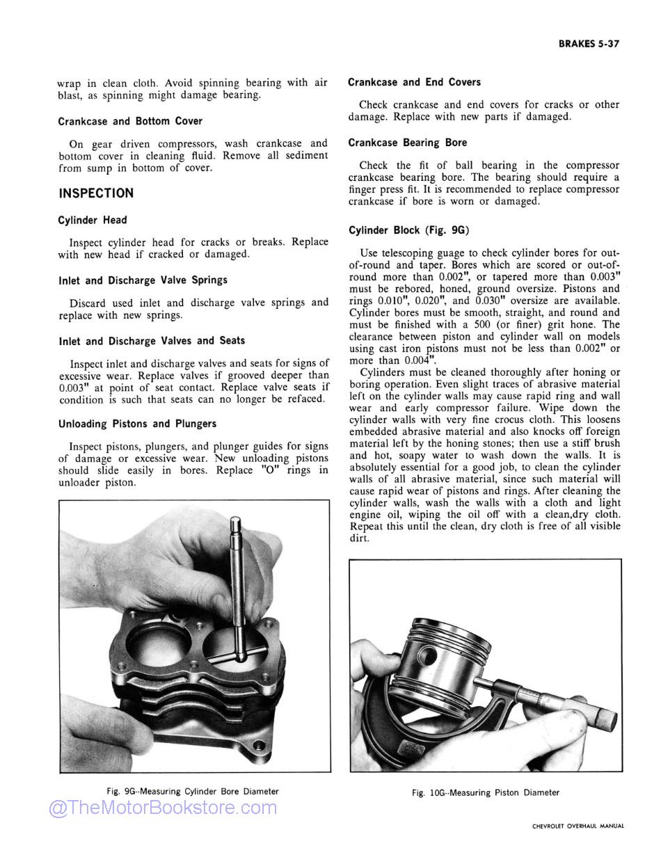 1970 Chevrolet Car / Truck Overhaul Shop Manual Sample Page  - Brakes