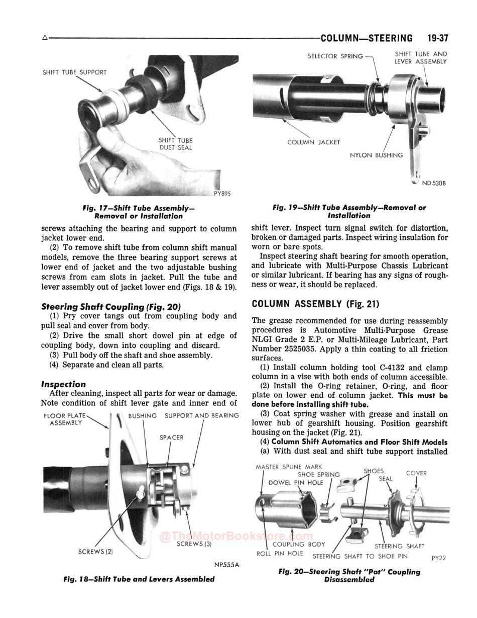 1970 Chrysler and Imperial Shop ManualSample Page - Steering