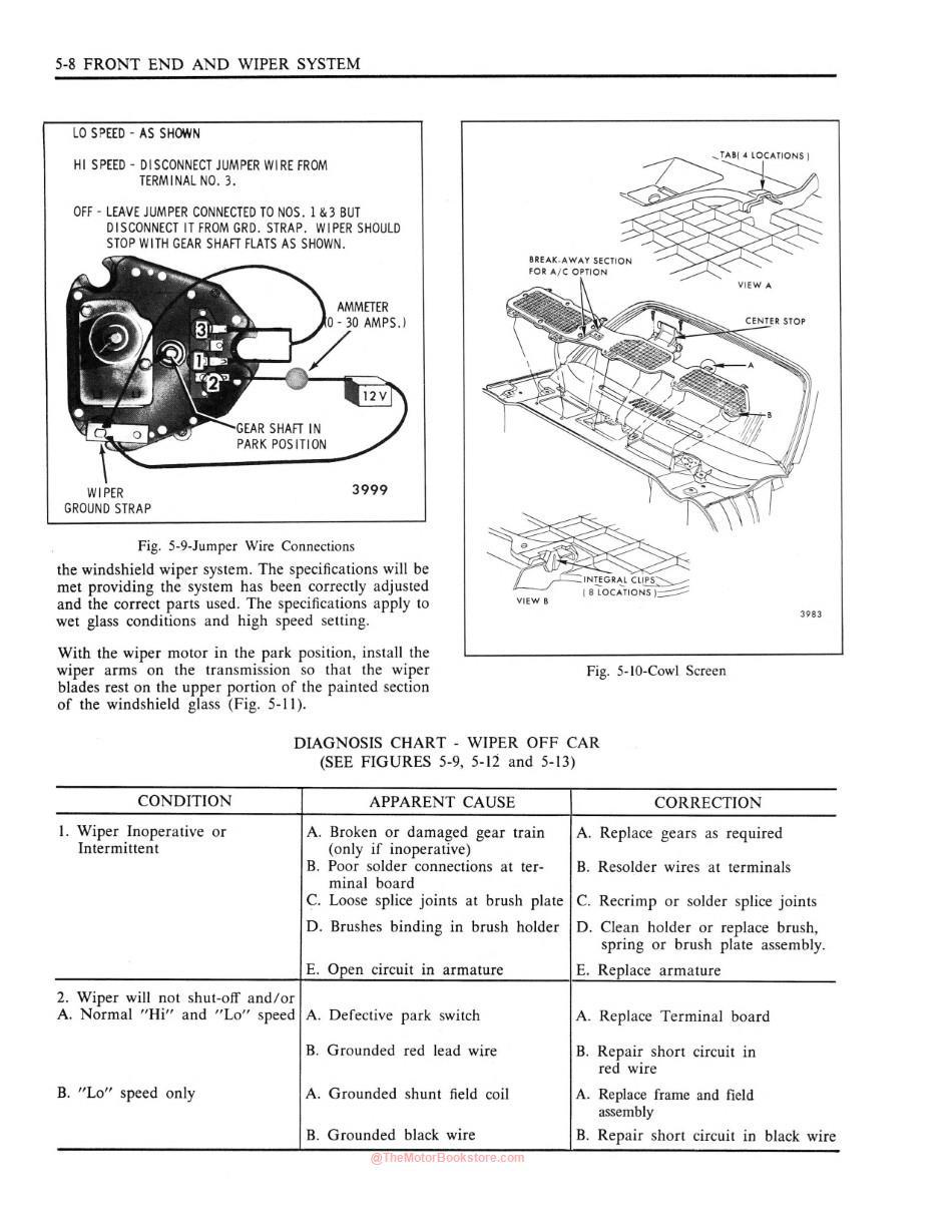 1970 F- Fisher Body Shop Manual Sample Page - Wipers Section