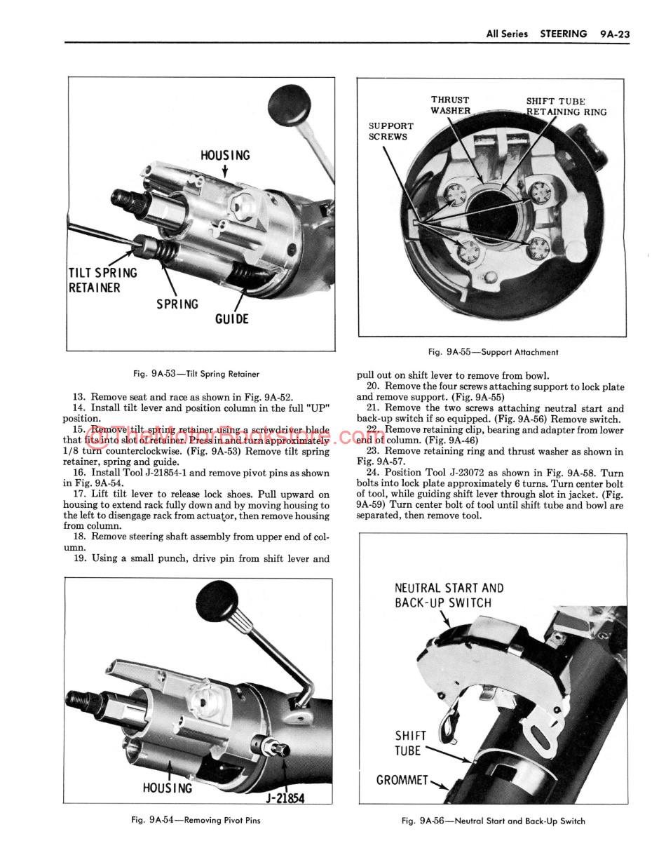 1970 Oldsmobile Chassis Service Manual Sample Page -Steering Section