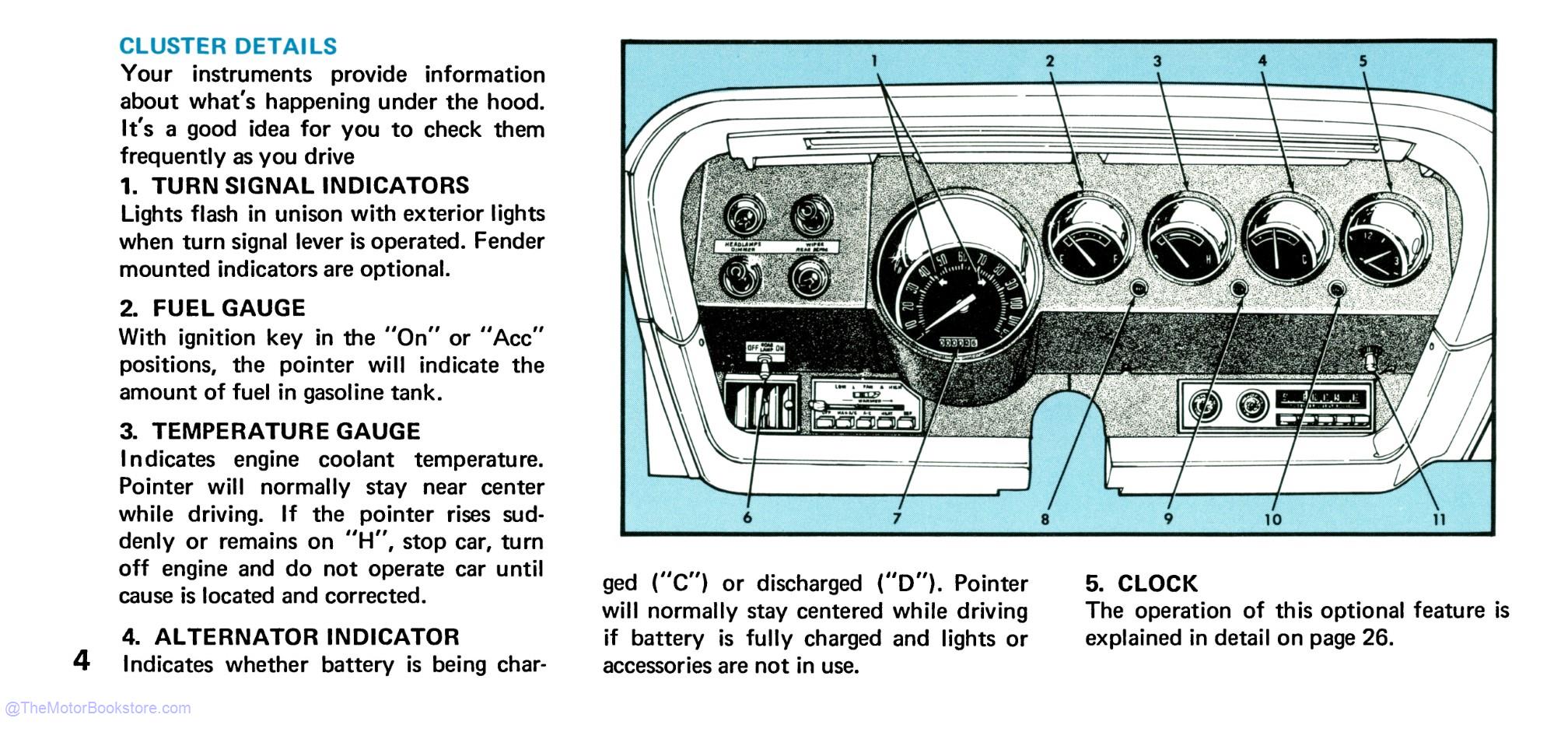 1970 Plymouth Barracuda Owner's Manual - COLOR - Sample Page