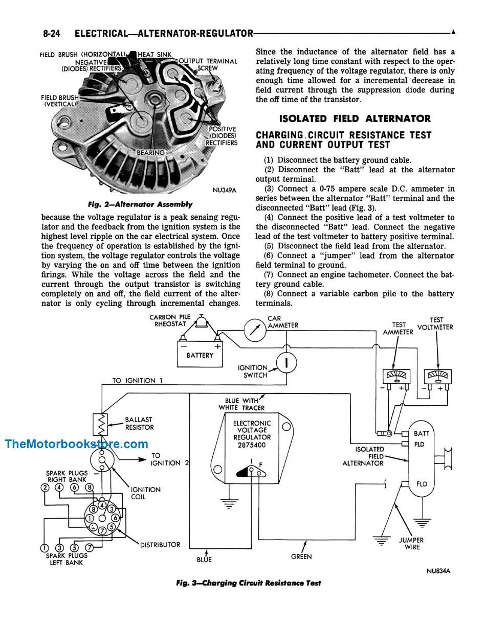 1970 Plymouth Shop Manual Sample Page - Electrical