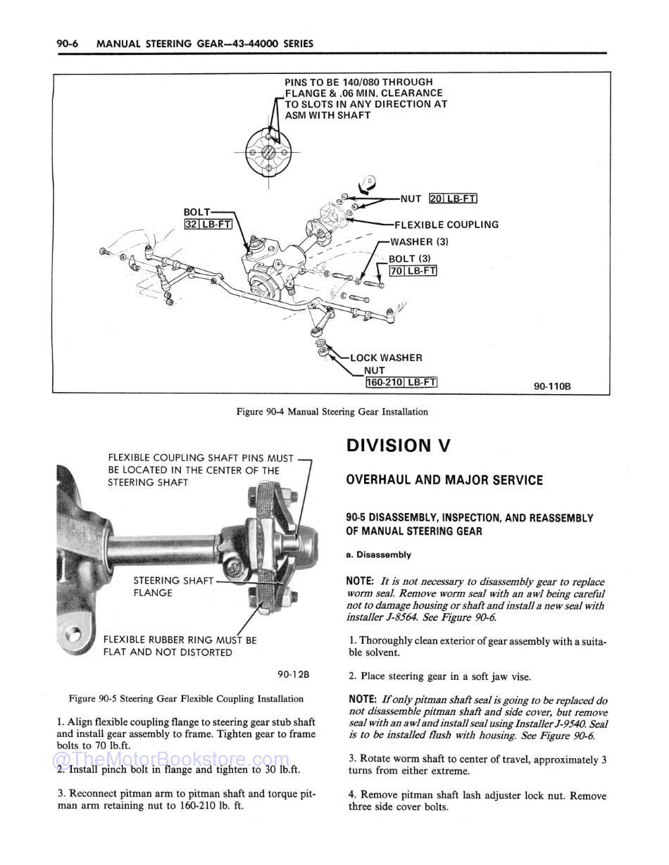 1971 Buick Chassis Service Manual (All Series) Sample Page 2 - Steering Gear Overhaul