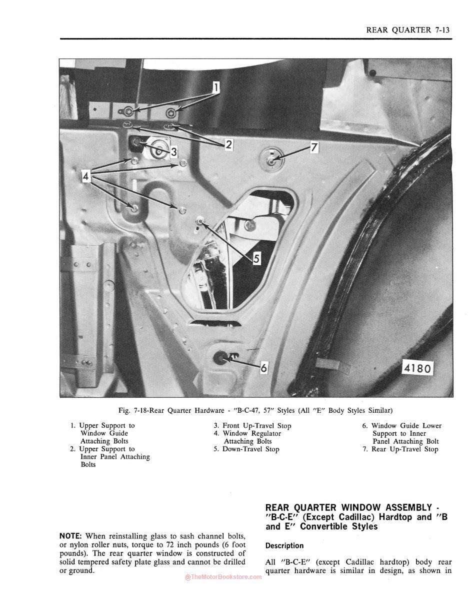 1971 Fisher Body Shop Manual Sample Page - Rear Quarter Section