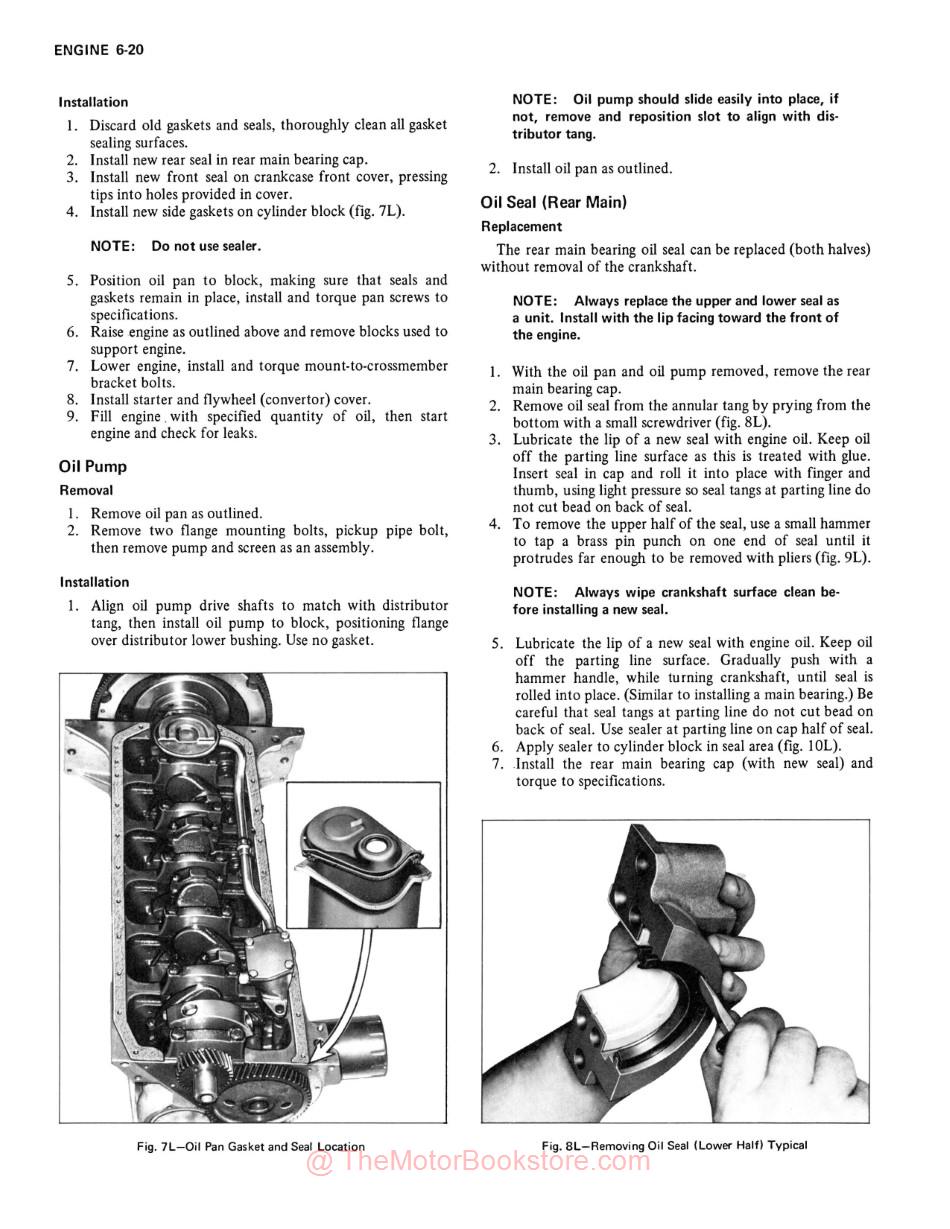 1971 GMC Vandura Rally Wagon Service Manual - Sample Page - Engine