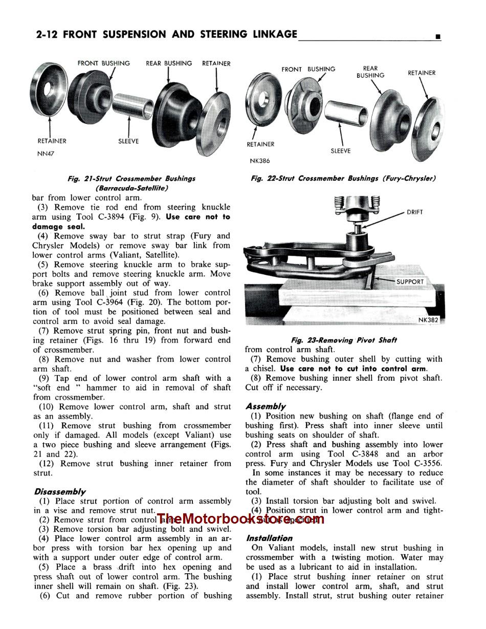 1971 Plymouth, Chrysler, Imperial Shop Manual Sample Page - Front Suspension and Steering Linkage