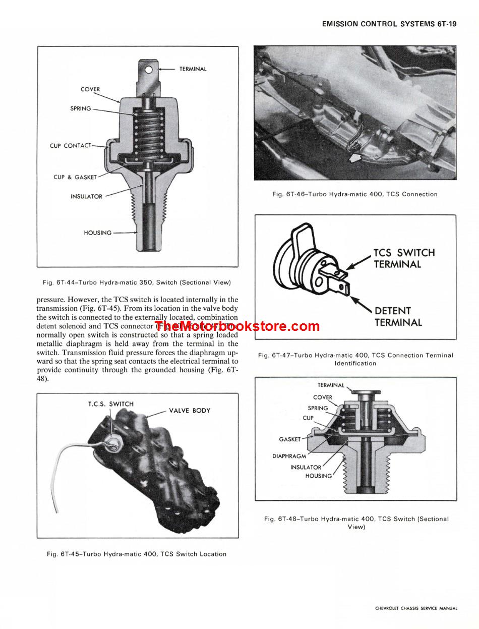 1972 Chevrolet Car Shop Manual Sample Page - Emission Control System