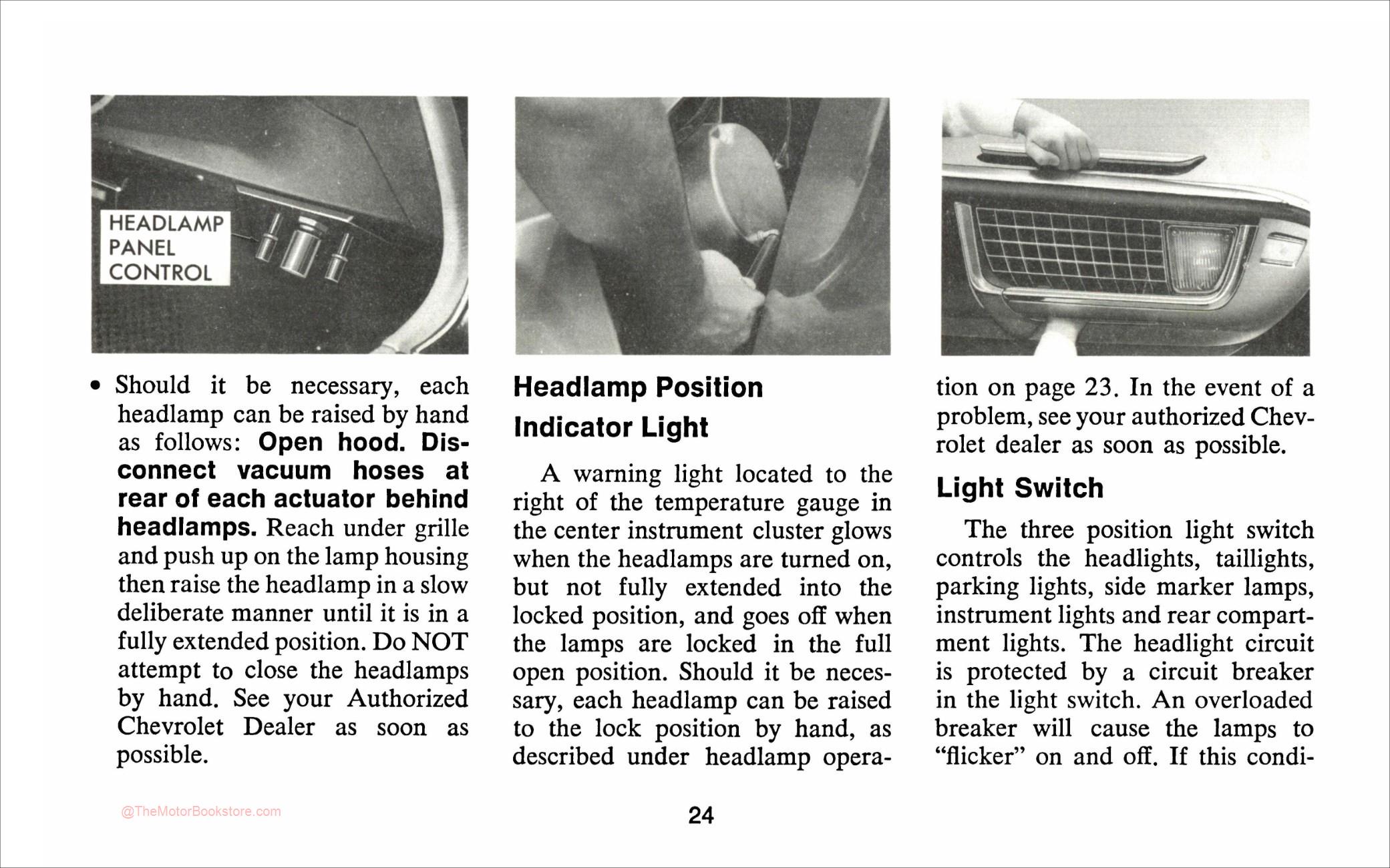 1972 Corvette Owners Manual - Sample Page 1