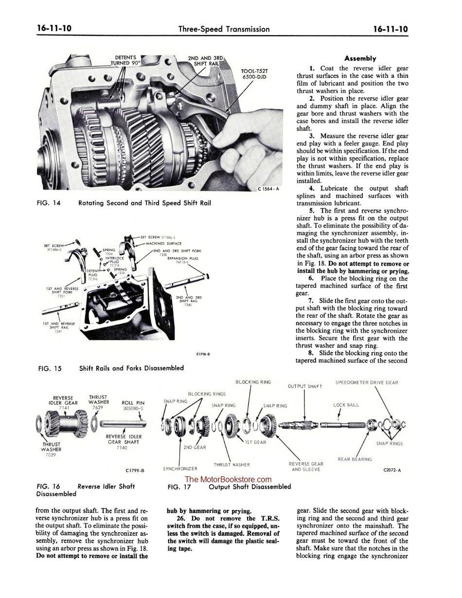 1972 Ford Car Shop Manual Sample Page - Transmission