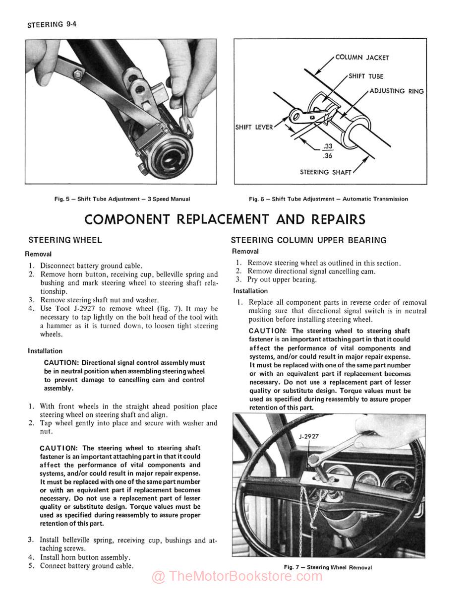 1972 GMC Vandura Rally Wagon Service Manual - Sample Page - Steering