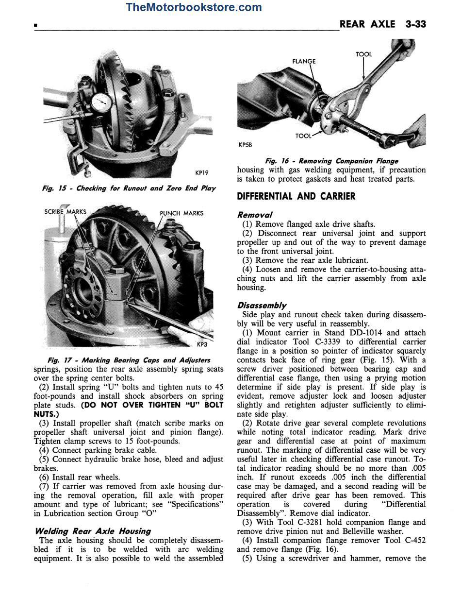 1972 Plymouth Chrysler Imperial Shop Manual Sample Page - Rear Axle