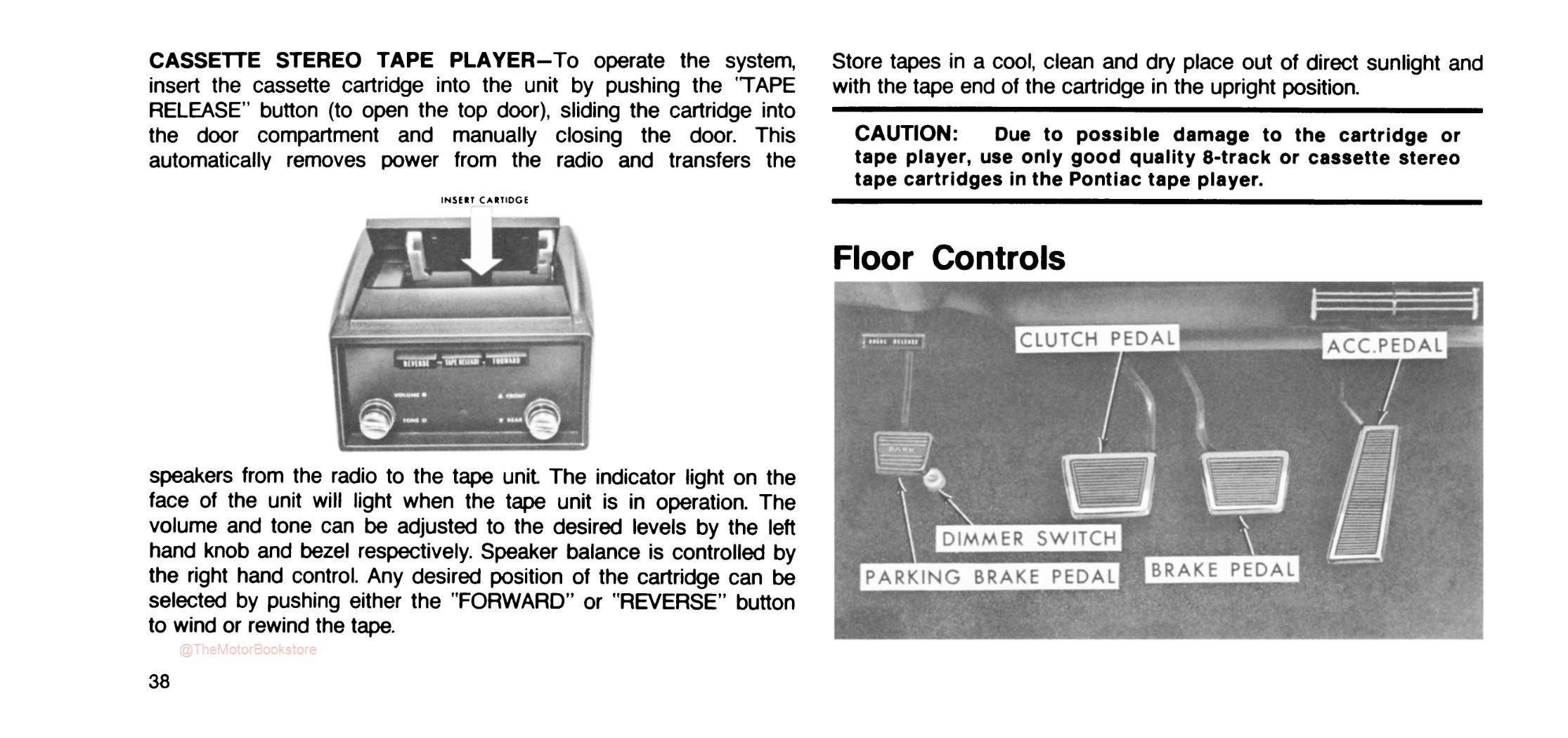 1972 Pontiac GTO & LeMans Owner's Manual - Sample Page