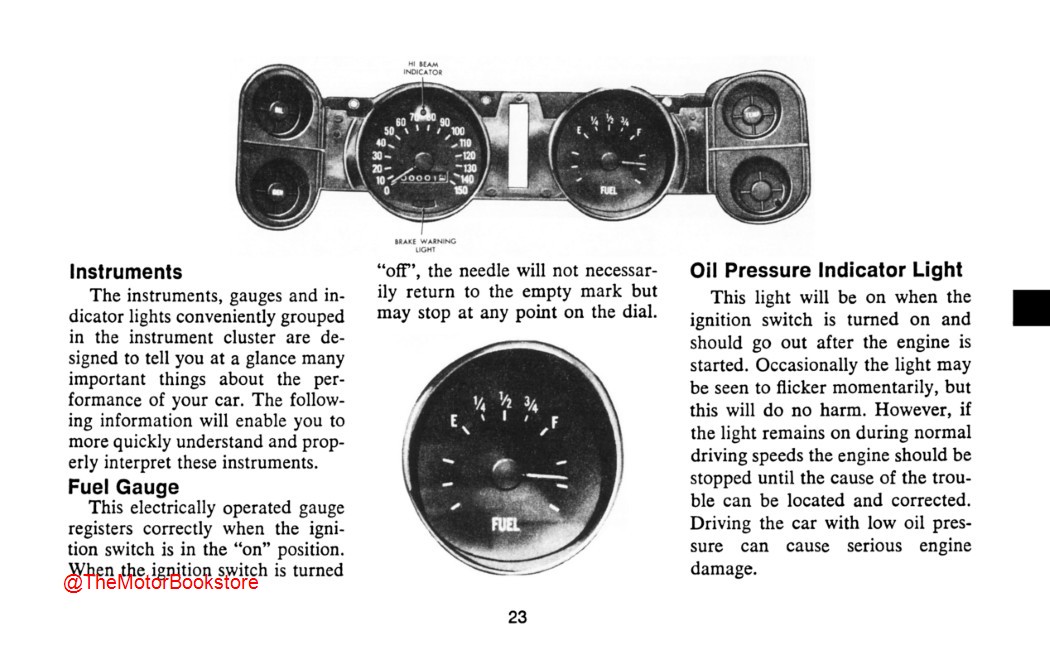 1973 Camaro Owner's Manual - Sample Page