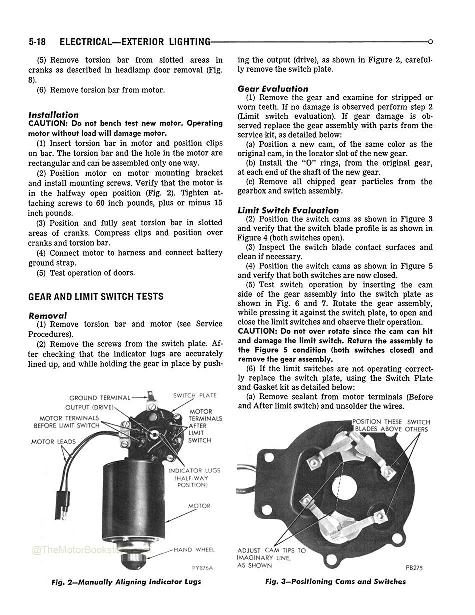 1973 Dodge Body Service Manual - Electrical - Exterior Lighting