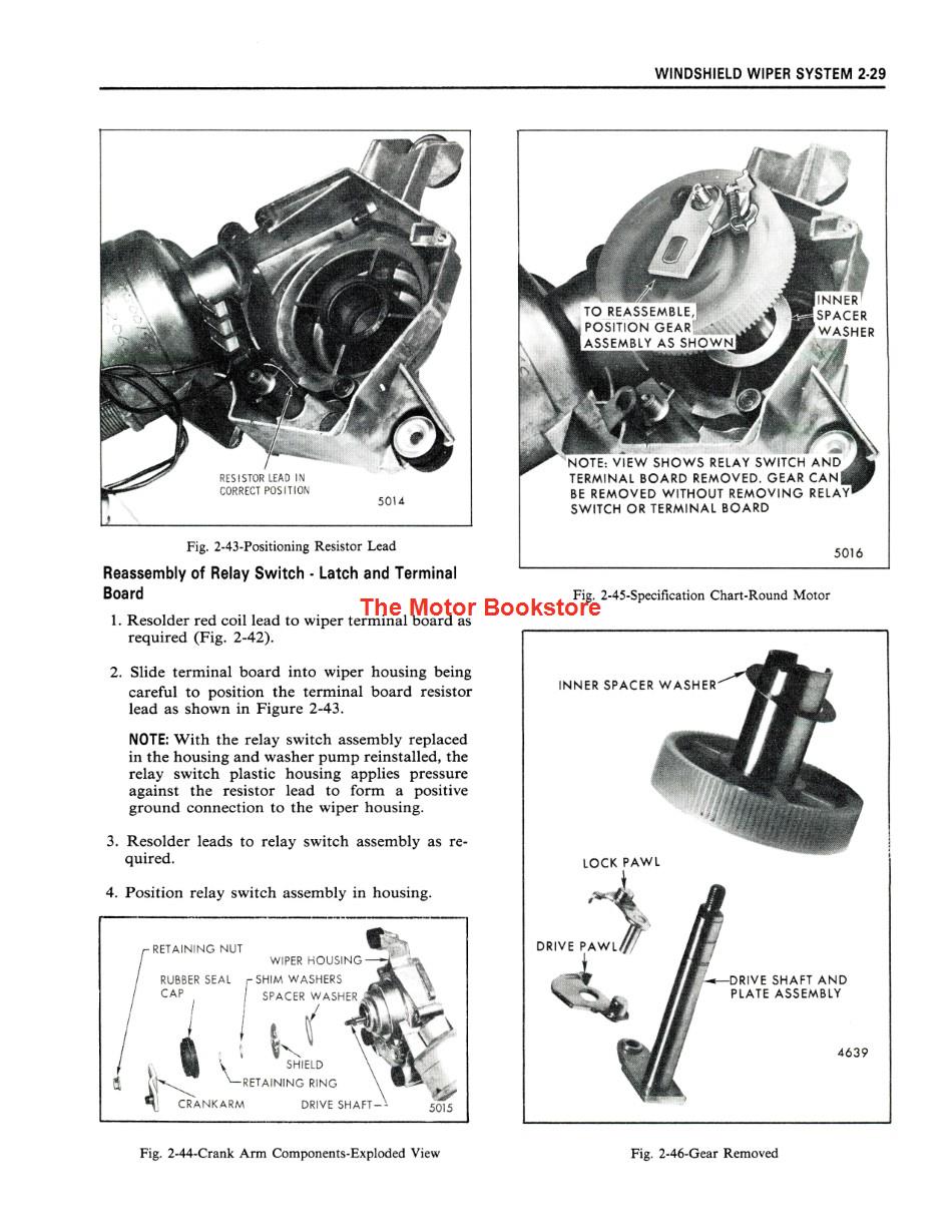 1973 Fisher Body Shop Manual Sample Page - Windshield Wiper System