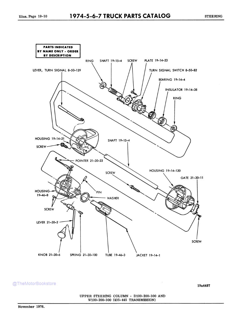 1974 - 1977 Dodge LD / MD / HD Truck Dealer Parts Catalog Book - Sample Page 1