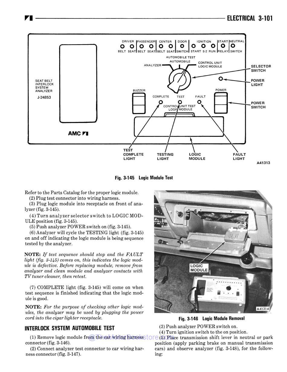 1974 AMC Shop Manual Sample Page - Electrical