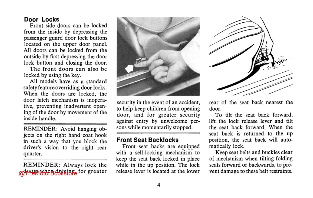 1974 Camaro Owner's Manual - Sample Page