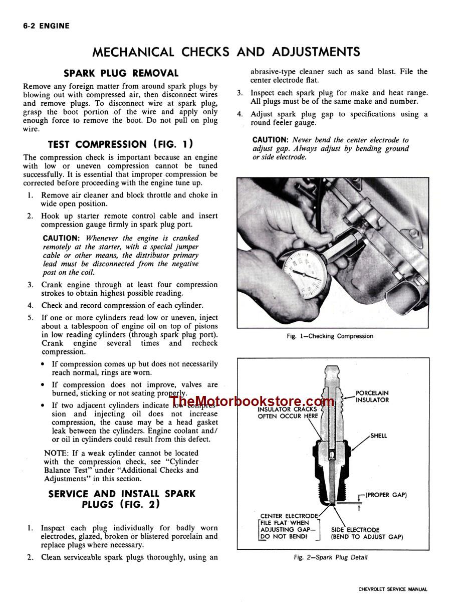 1974 Chevrolet Passenger Car Shop Manual Sample Page - Engine