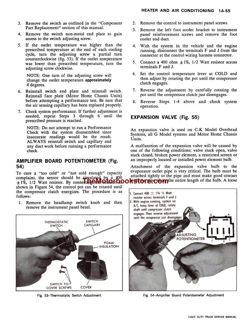 1974 Chevrolet Truck Shop Manual Sample Page - Heater and Air Conditioning