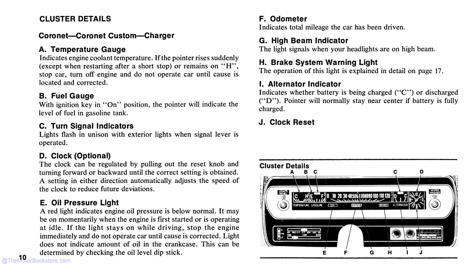 1974 Dodge Coronet / Charger Owner's Manual - COLOR - Sample Page