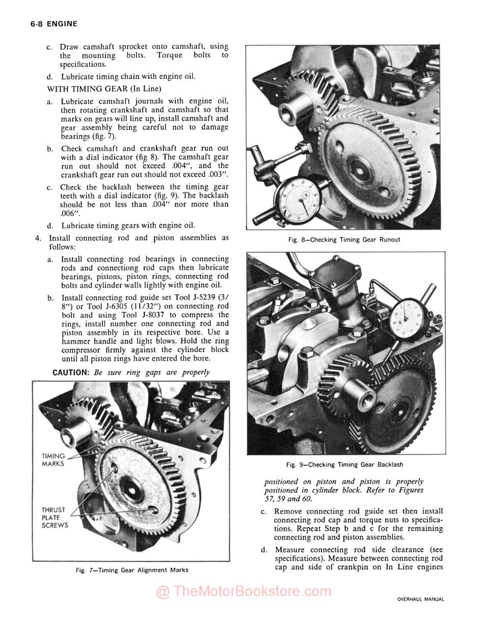 1974 GMC Truck 1500-3500 Overhaul Manual - Sample Page - Timing Gear