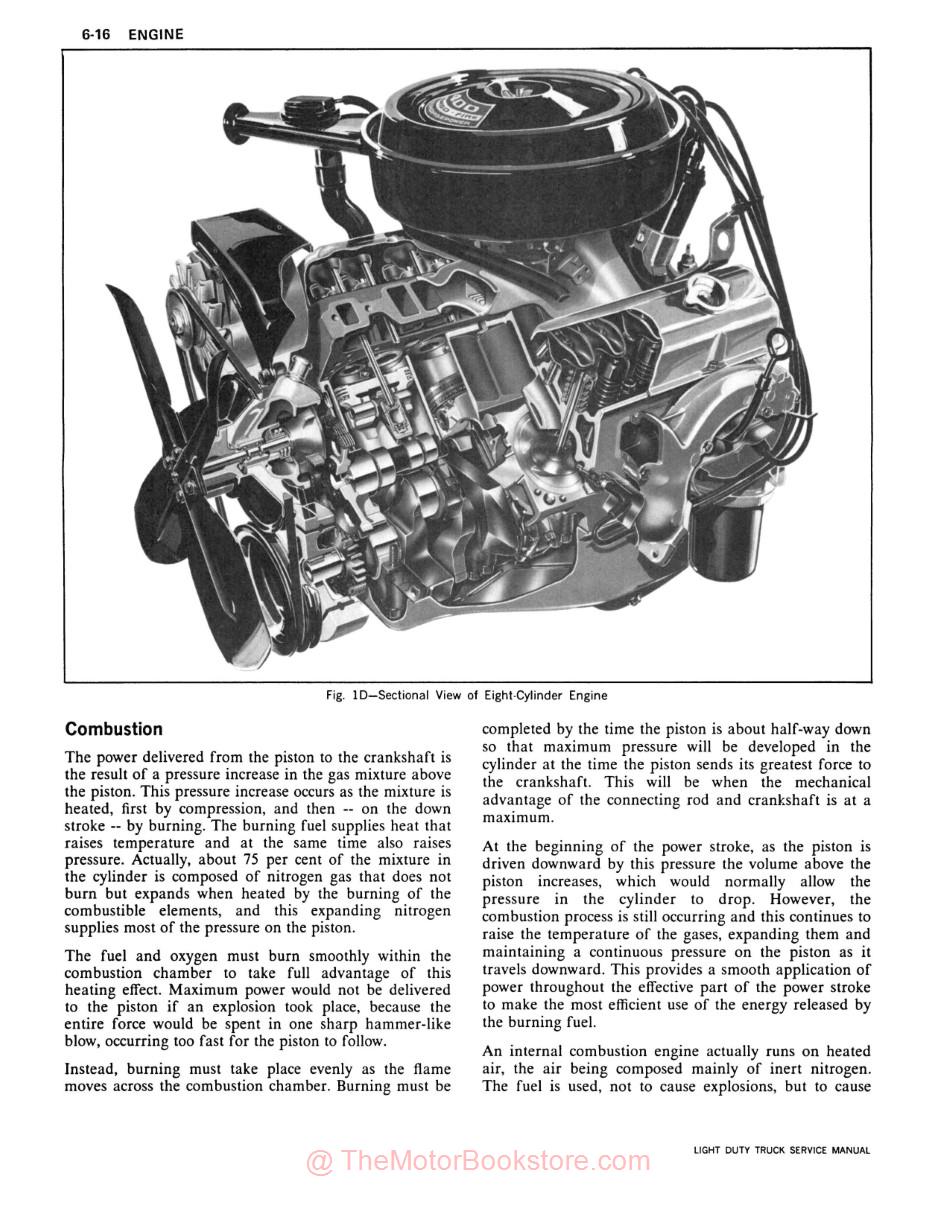 1974 GMC Truck 1500-3500 Service Manual - Sample Page - Engine