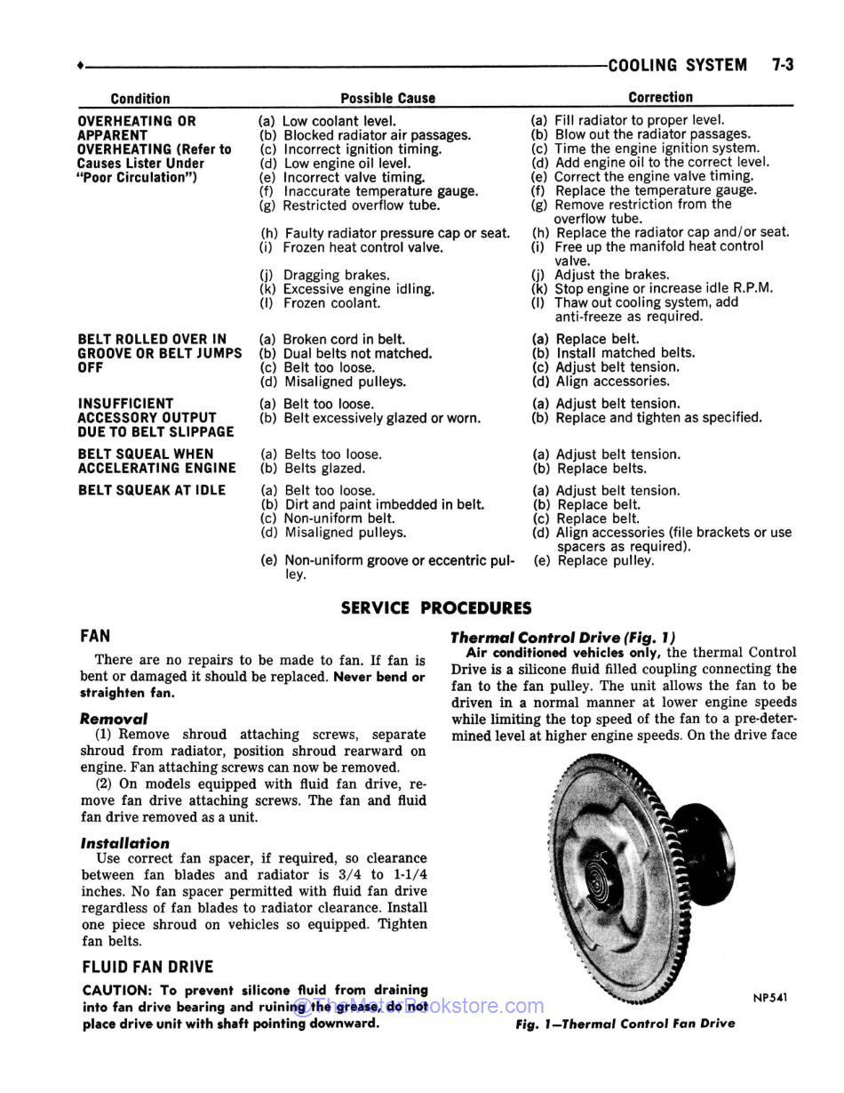 1975 - 1976 Dodge Truck 100-800 Shop Manual - Sample Page 2 - Cooling System