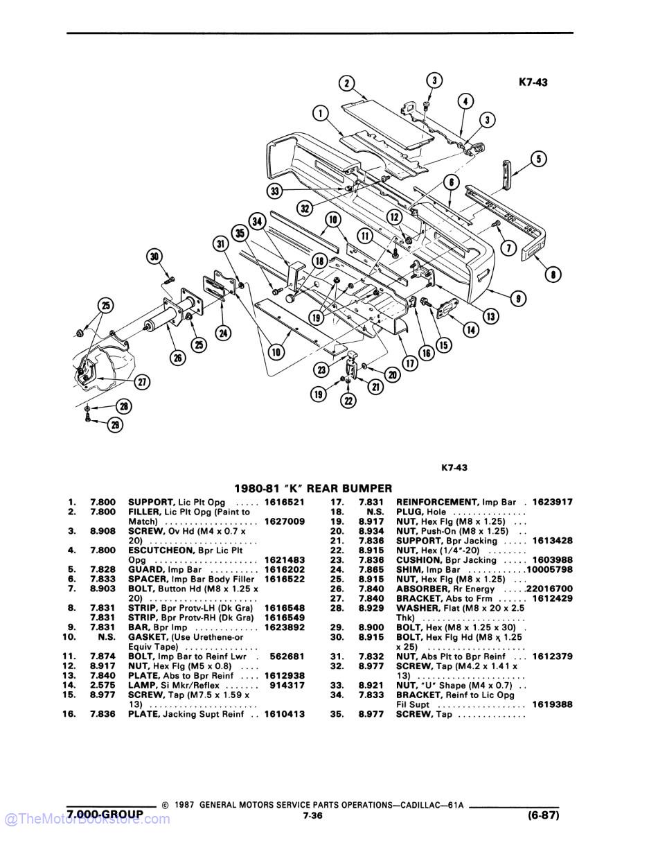 1976 - 1981 Cadillac Chassis & Body Parts and Illustrations Catalog - Sample Page 2