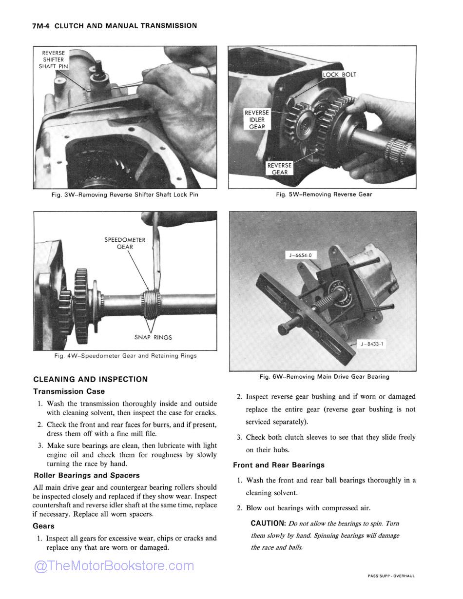 1976 Chevrolet Shop Manual Supplement Sample Page  - Transmission