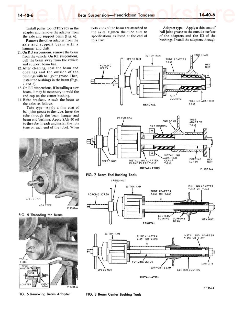 1976 Ford Truck Shop Manual Sample Page - Rear Suspension