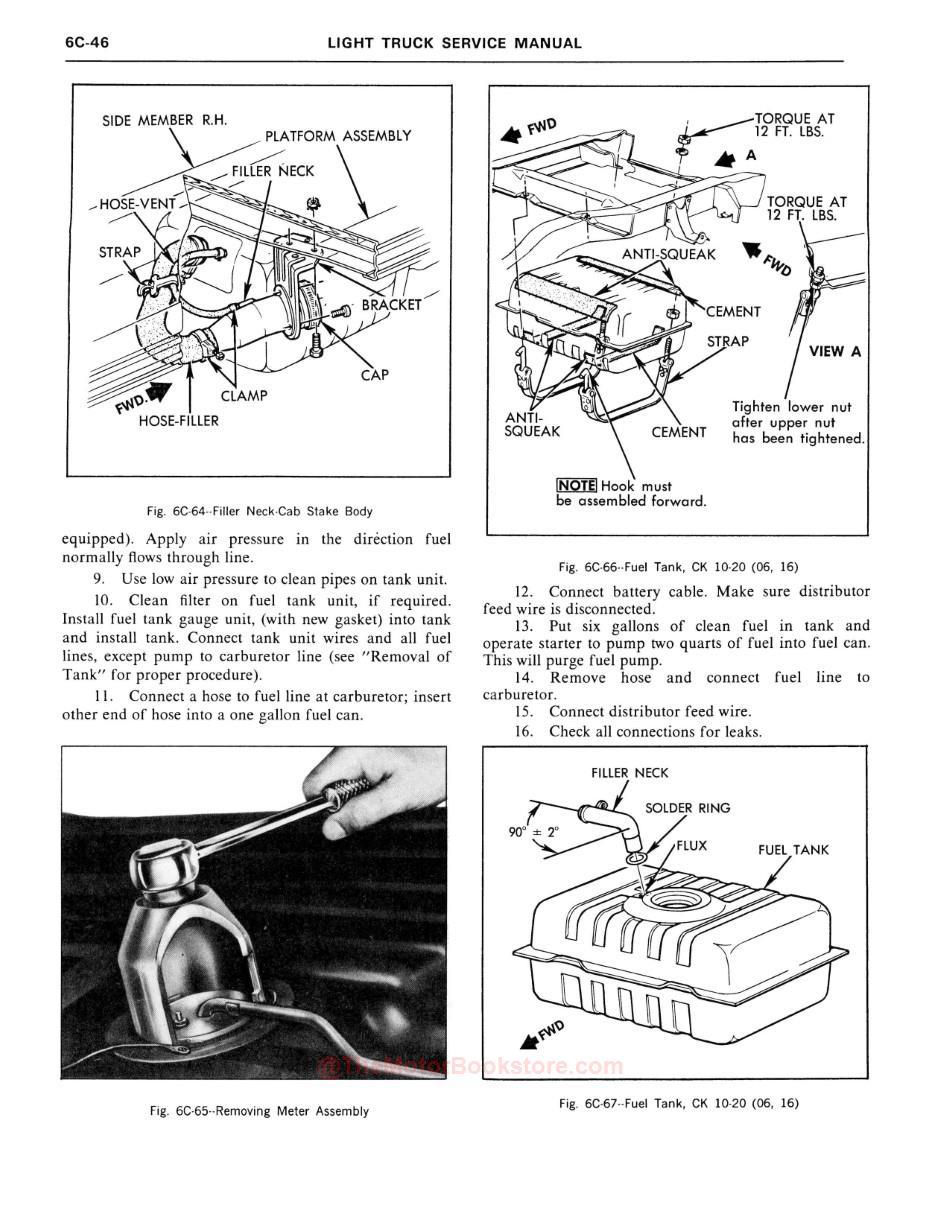 1977 Chevrolet Light Duty Truck Service ManualSample Page - Fuel Tank