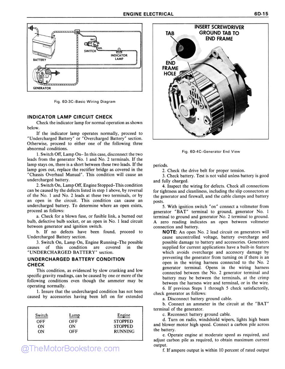 1977 Chevrolet Service Manual Sample Page 2 - Engine Electrical