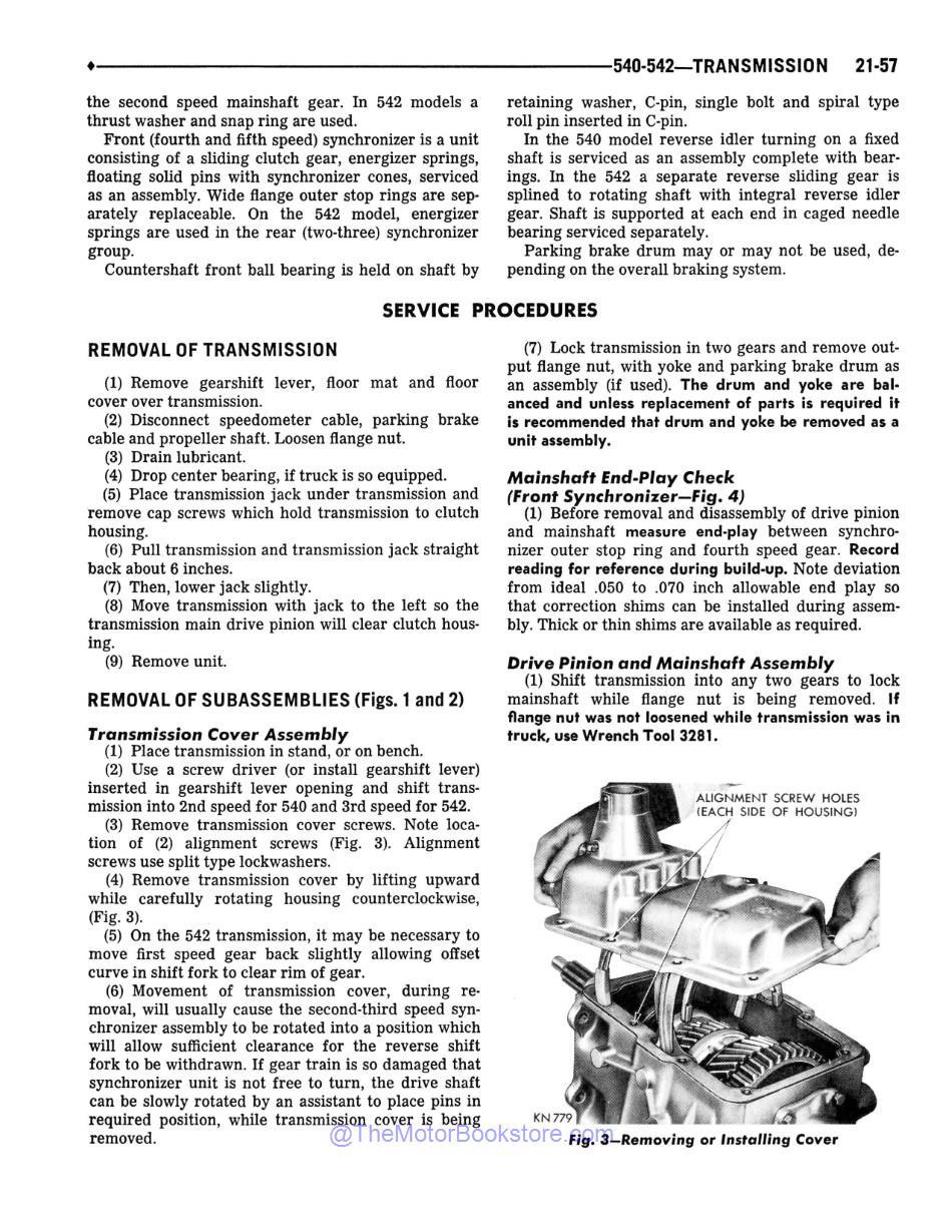 1977 Dodge Truck 100-800 Shop Manual - Sample Page 2 - Transmission