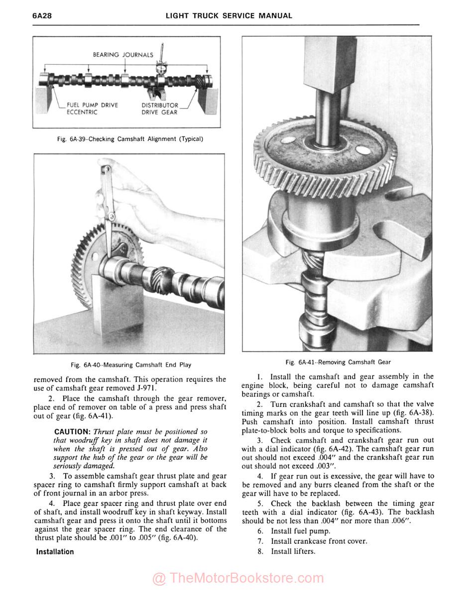 1977 GMC Truck 1500-3500 Service Manual - Sample Page - Camshaft